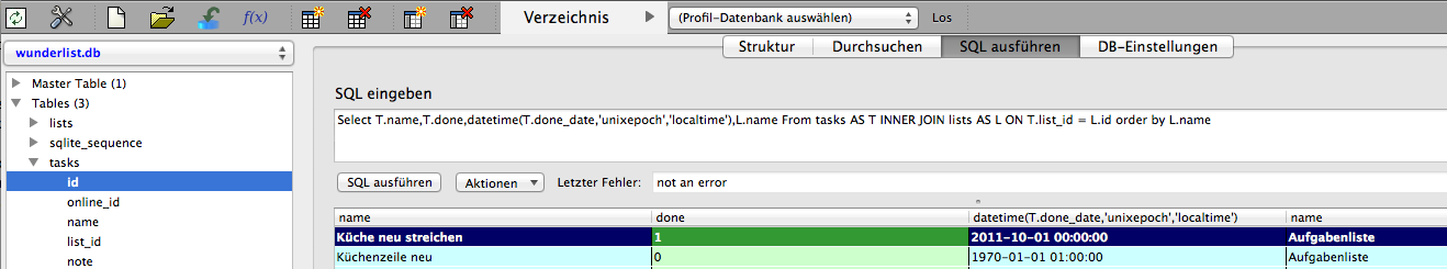 SQLite Wunderlist.db